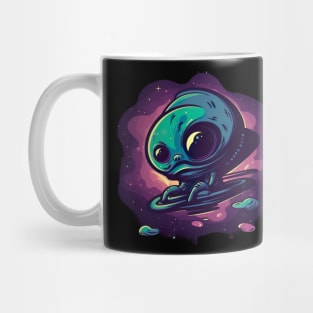 Cosmic Encounter - Extraterrestrial Alien Sci-Fi Art Mug